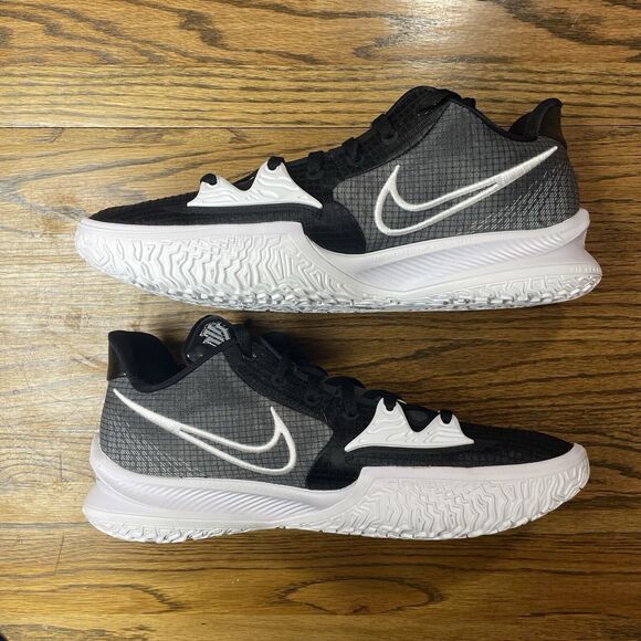 Men\'s Size 14 Nike Kyrie 4 TB Low Athletic Basketball Shoes Black White NEW main image 6
